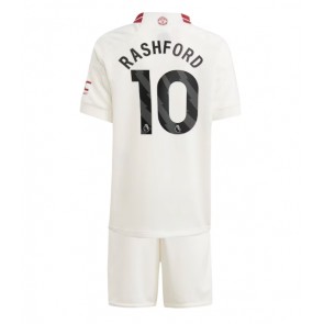 Manchester United Marcus Rashford #10 Tredje Kläder Barn 2023-24 Kortärmad (+ Korta byxor)